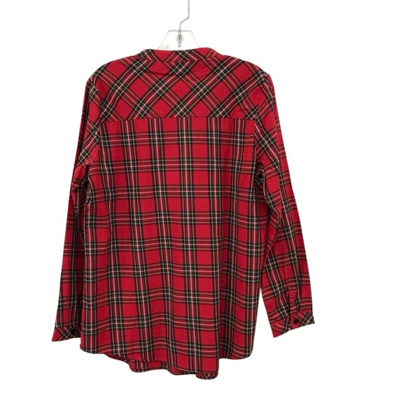 Ella Simone Red Plaid Women's Pintuck Tunic Cotton Size Small - Picture 2 of 4
